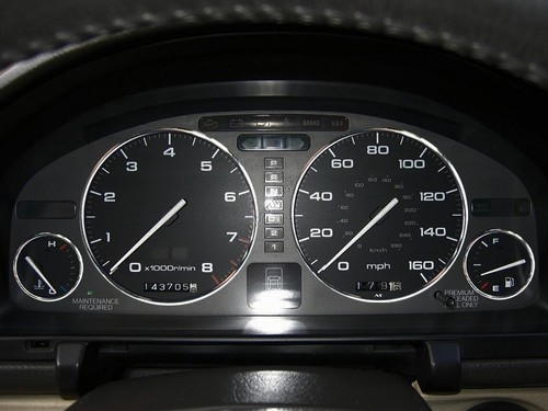 Fits Honda Acura Legend 92-95 Poliert Aluminium Tachoringe Tacho Ringe 4 Stück - Picture 8 of 8