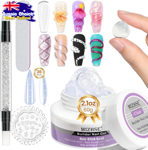 Builder Gel Nails 60g Clear Hard Gel 3D Sculpting UV/LED Extension - Picture 11 of 12