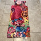 DreamWorks 2 Piece Set Trolls Sleeping Bag featuring Poppy with Pillow, Pink