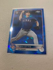 Glenn Otto rookie topps chrome sapphire refractor 2022 rangers rc sp #437