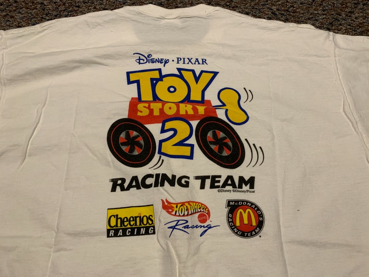 新品未使用　TOY STORY RACING TEAM Tシャツ TOY STORY 2 Racing Team rare vintage promo shirt XL Walt