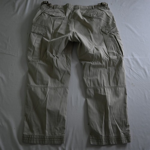 Vtg Polo Ralph Lauren 42Bx30 Khaki Blue Label 100% Cotton Mens Cargo Pants - Picture 9 of 9