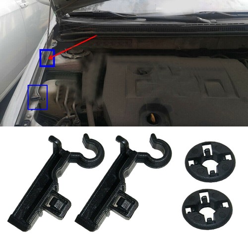 2-Set Car Hood Prop Rod Clip Grommet Plastic Bonnet Stay Holder Parts,For-Toyota - Photo 1 sur 12