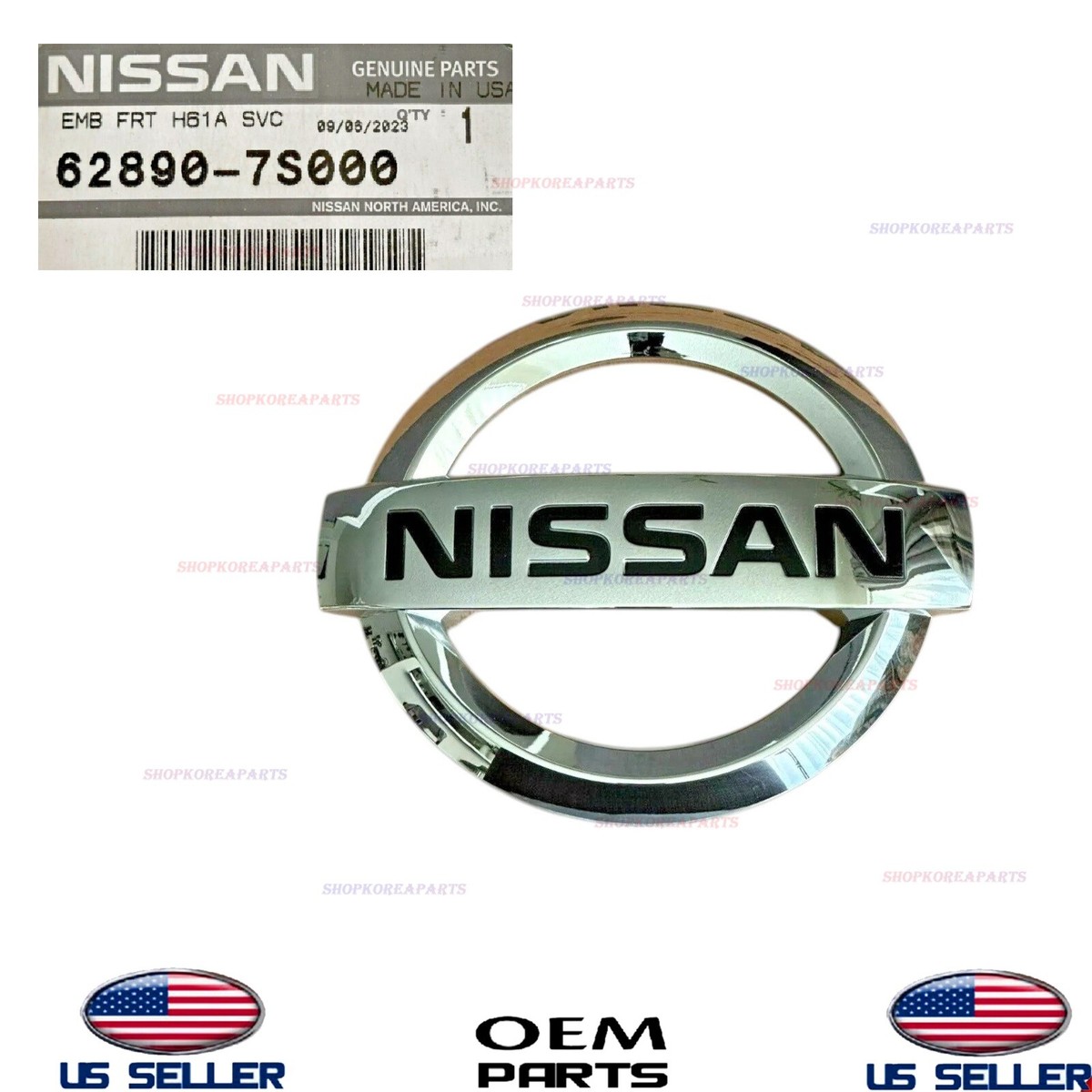 Nissan 628907S000 Genuine OEM Factory Original Emblem for