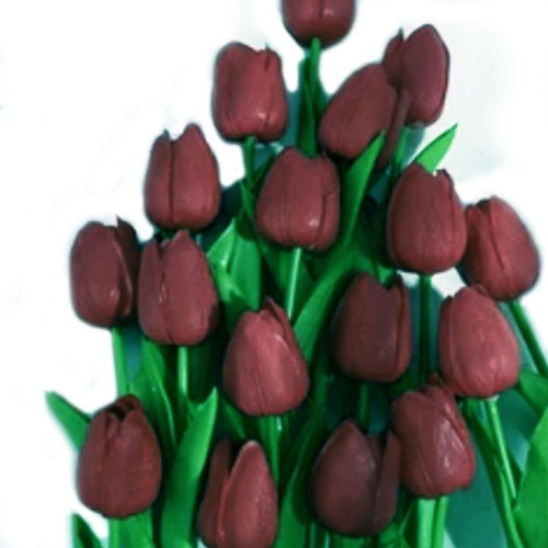 Artificial Tulips Flowers Metal Stem Bouquet Wedding Bridal Decoration SET B 10p - Picture 9 of 10