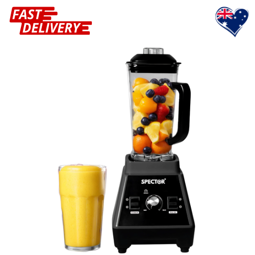 Spector 2L Commercial Blender Mixer Food Processor Black Heavy Duty AU Stock