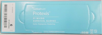 *50-Pairs* Cardinal Health Protexis PI Micro Surgical Size-6 Gloves 2D73PM60