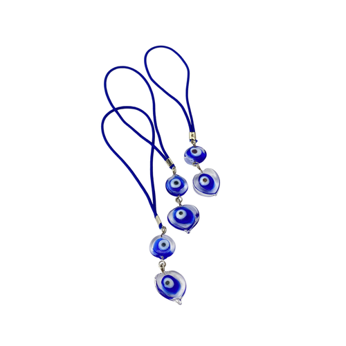 Turkish Blue Evil Eye Glass Car Hanging Amulet Gift Handmade Mirror Decoration - Picture 25 of 41