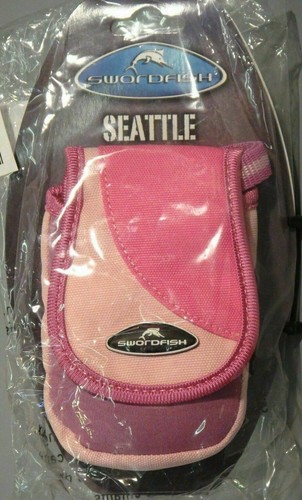 PINK Padded Compact Camera Case Pouch Lanyard Belt Hook and Loop 10 x 6.5 x 3cm - Picture 2 of 4