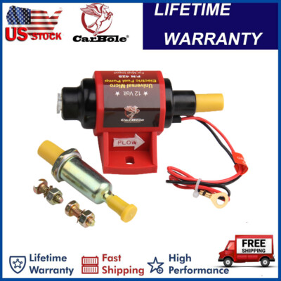 Low Pressure 2-3.5PSI Micro Electric Fuel Pump 28 GPH Polymer Gasoline Universal