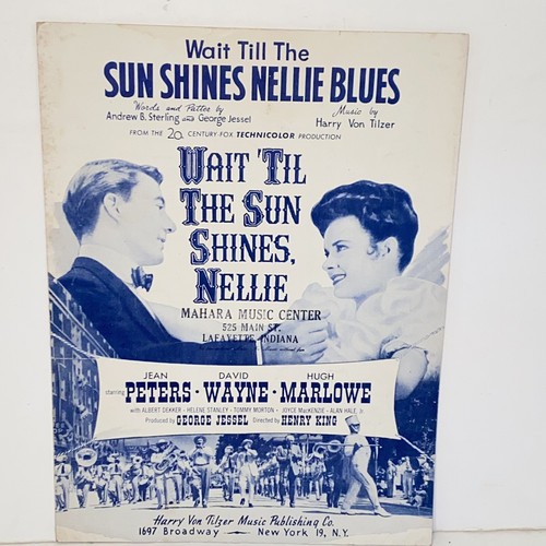 Vintage 1951 Wait Till The Sun Shines Nellie Blues Sheet Music - Picture 1 of 12