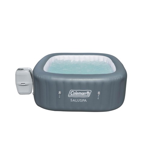 Coleman SaluSpa 4 Person Portable Inflatable Square Hot Tub & 12 Bestway Filters - Picture 10 of 12