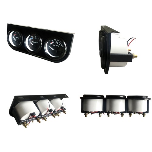 3 in 1 Gauge 52MM Volt Gauge Oil Pressure Gauge Water Temp Gauge W/Sensor - Picture 6 of 9