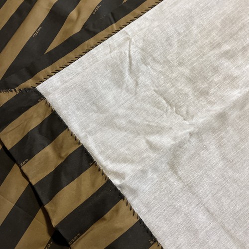 Paar unbenutzte Fendi schwarz braun Spruch Streifen Stange Vorhänge Gardinen 86x41 Stoff - Bild 4 von 7