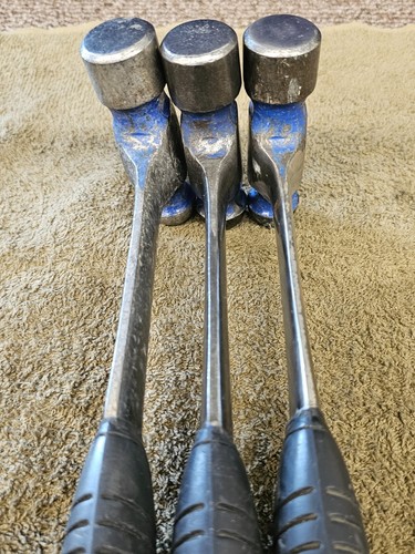 3 Vaughan 12oz Ounce Steel Ball Peen Pein Hammer R2012 Rubber Grip Handle Lot - Picture 8 of 12