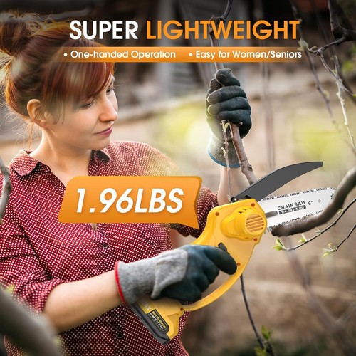 Cordless Chainsaw for DeWALT 20V Max Battery 6-Inch Hand-held Mini Pruning Saw - Picture 19 of 24