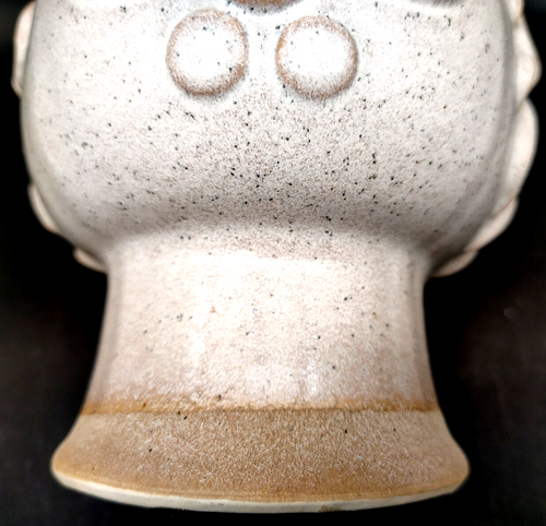 White Ceramic Grandpa Head/Face Cache Pot Pedestal Planter 7 x 6 in Grandpa-core - Picture 9 of 10