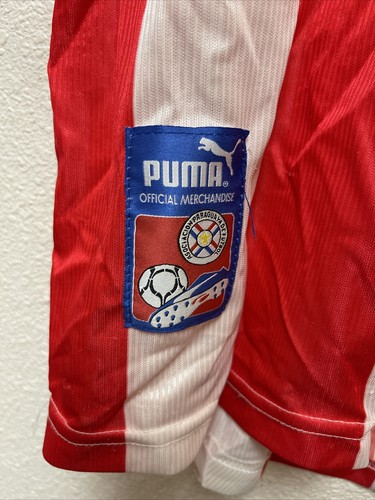 VTG 2000-02 Puma Paraguay National Team Home Striped Football Soccer Jersey XL - Picture 6 of 12