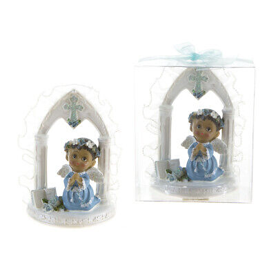 Blue Mega Favors Baby Boy Praying on Palm Poly Resin 12PCS Blue Mega Favors Baby Boy Praying on Palm Poly Resin 12PCS