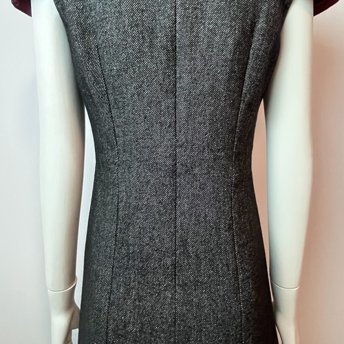 Abito vintage MCQ MCQUEEN catena gotico peekaboo collo lana mercoledì XS 38 grigio - Foto 12 di 24