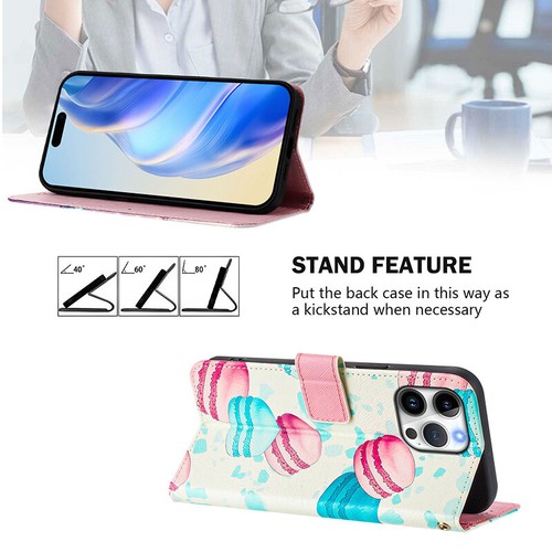 For iPhone 16Pro Max Pattern Magnetic Luxury Flip Leather Wallet Card Case Cover - Picture 102 of 110