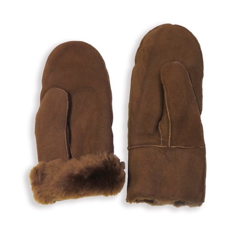 Sonia Originelli Fausthandschuh Schaf Lammfell Fäustlinge Leder Handschuhe Neu - Bild 10 von 27