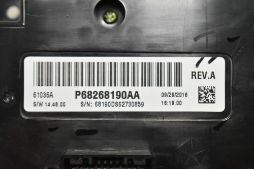 68268190AA 14-18 Ram 1500 AC Heat Temperature Control With Rear Defrost H2A25 - Picture 5 of 7