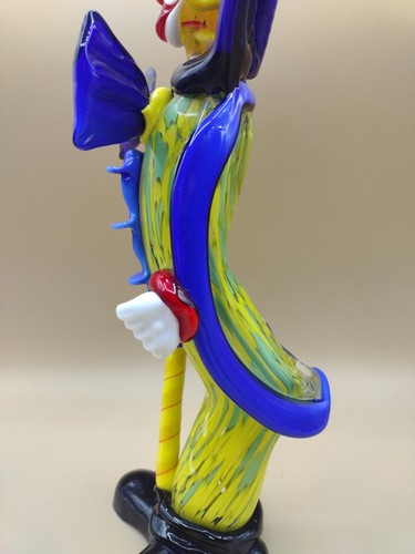 VTG MURANO Italy Hand Blown Glass Colorful Circus Clown Figurine 12" Pre-owned - Picture 15 of 24
