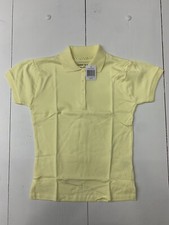 Galaxy Uniform Kids Light Yellow Short Sleeve Polo Shirt Size 8