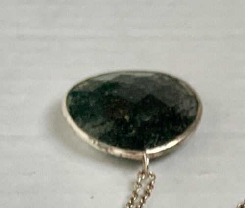 Onyx Necklace Black VTG Whimsical Teardrop Pendant Chain Jewelry Retro Gift 18” - Picture 5 of 10