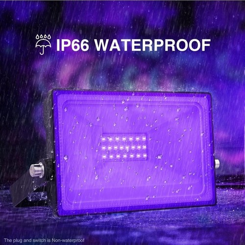 Onforu 4 Pack 5 Inch 20W LED Blacklight Flood Light With Switch And Plug - Picture 3 of 6