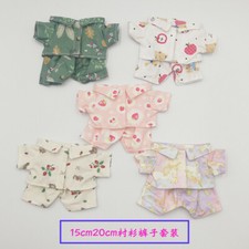 For Plush 20cm Doll Strawberry Bear Unicorn Pajama Sleep Shirt Clothes Dress Up