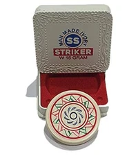 SS Carrom Man Made Tournament Striker Ivory Assorted Best Quality  ( Pack of 6