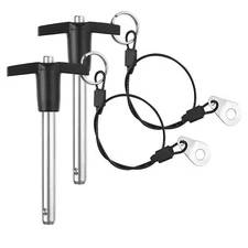 2 Pack T Handle Quick Release Pin 3/8 Inch Diameter Stainless Steel Ball Lock...