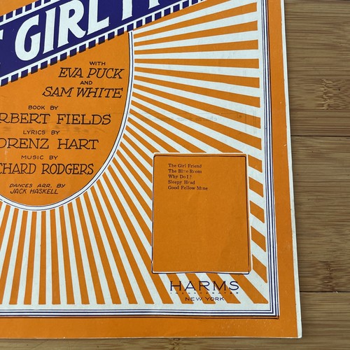 Vintage Sheet Music - The Girlfriend - 1926 Ukulele Lorenz Hart Richard Rodgers - Picture 10 of 11