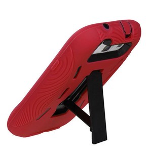 For-Samsung-Galaxy-S-III-3-Impact-Hard-Rubber-Case-Cover-Kick-Stand-Red-Black
