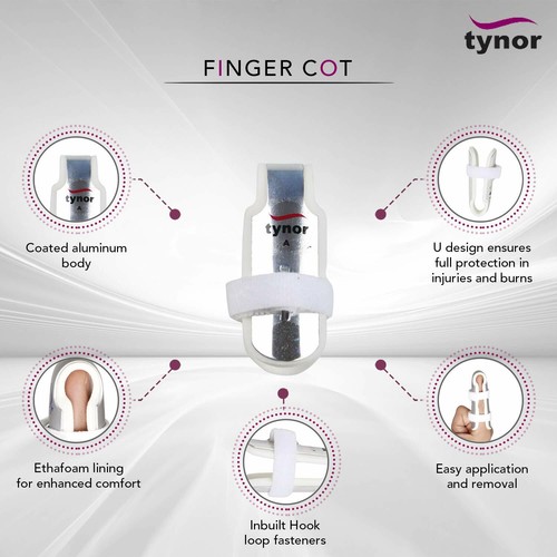 Férula de cuna para dedos Tynor protección de soporte para dedos lesionados aluminio - Imagen 4 de 5