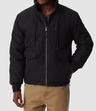 Bass Outdoor Men's Black Quilted Bomber Full Zip Jacket Coat Size XXL