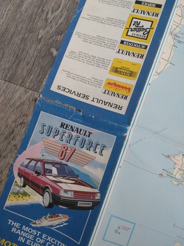 Renault Superforce '87 Motoring Road Map of Great Britain 1980s 1987 - Imagen 3 de 4