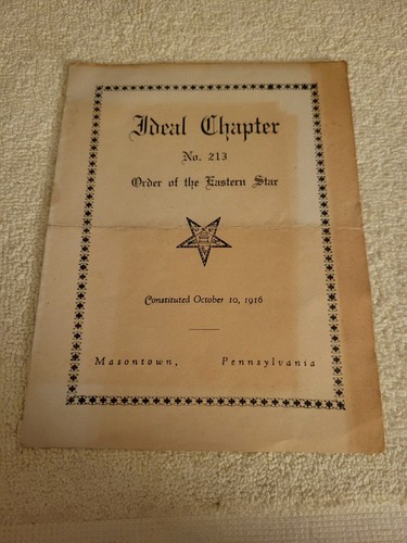 Vintage Ideal Chapter No. 213 Order of the Eastern Star Meeting Agendas - Picture 5 of 7