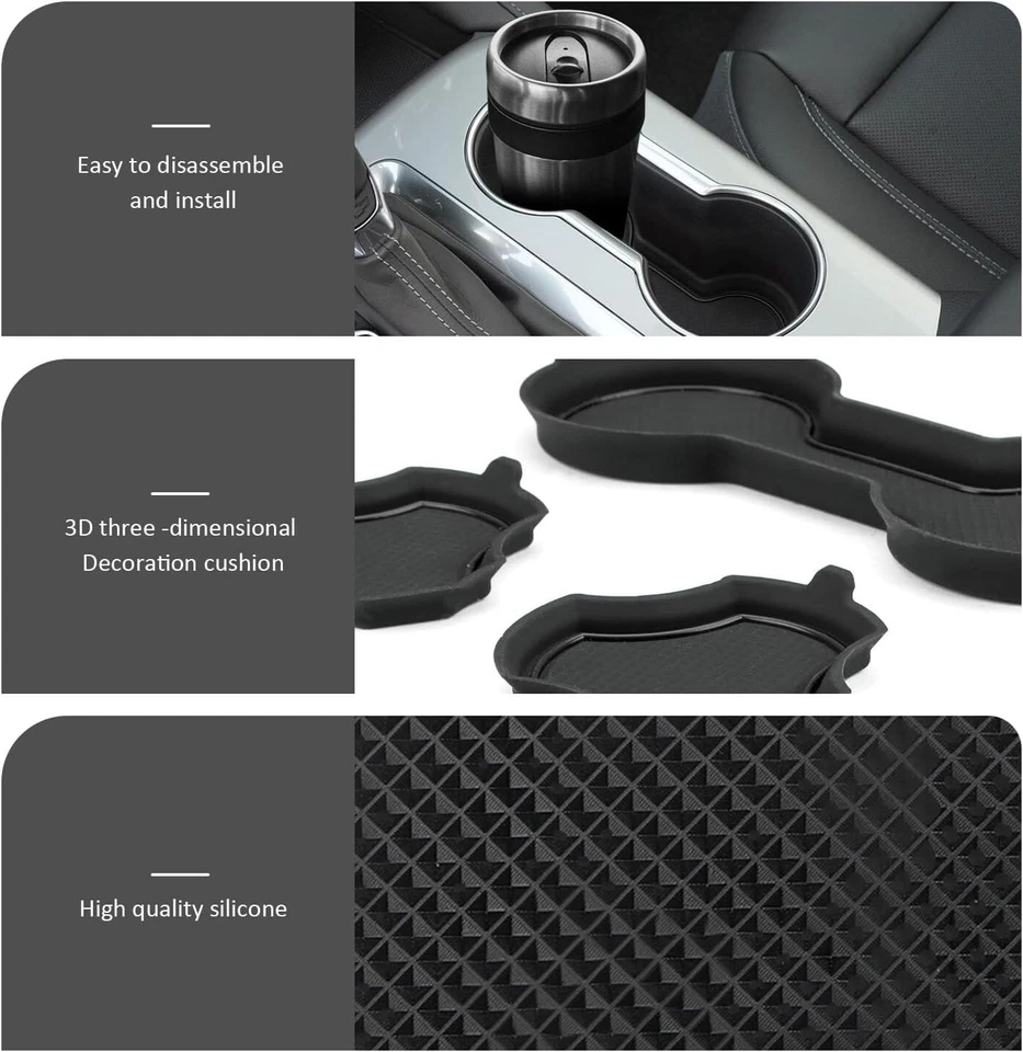 Inserto portavasos Auovo para Chevrolet Chevy Blazer 2019-2024 accesorios alfombrillas Foto 3 de 4