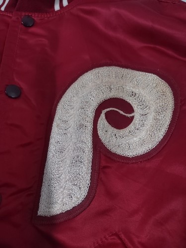Vintage Wilson Philadelphia Phillies MLB Satin Bomber Starter Jacket Men 40 USA - Picture 4 of 7