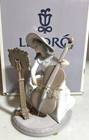 Lladro Porcelain Figurine Concerto Cello Lady Music Stand 6332 Mint In Box