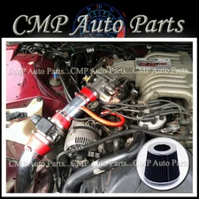RED BLACK 1991-1993 FORD THUNDERBIRD LX BASE COUPE 5.0L V8 COLD AIR INTAKE KIT