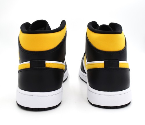 NEW AIR JORDAN 1 MID MEN'S SHOES SIZE 12 POLLEN BLACK SNEAKERS 554724 177 - Picture 5 of 6
