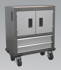 Sealey AP22DFC 2 Drawer Mobile Cabinet With 2 Door Cupboard