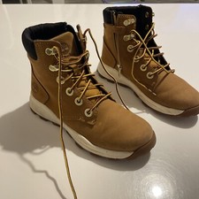 Timberland Boys Leather Wheat Tan Lace-Up Ankle Boots UK 1.5
