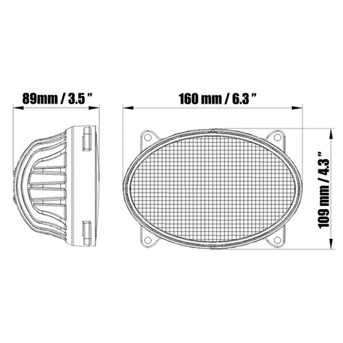 87106354 12/24V Oval 6.5" 65W LED Inner Cab Light For Case IH Cotton Picker: 625 - Picture 14 of 15