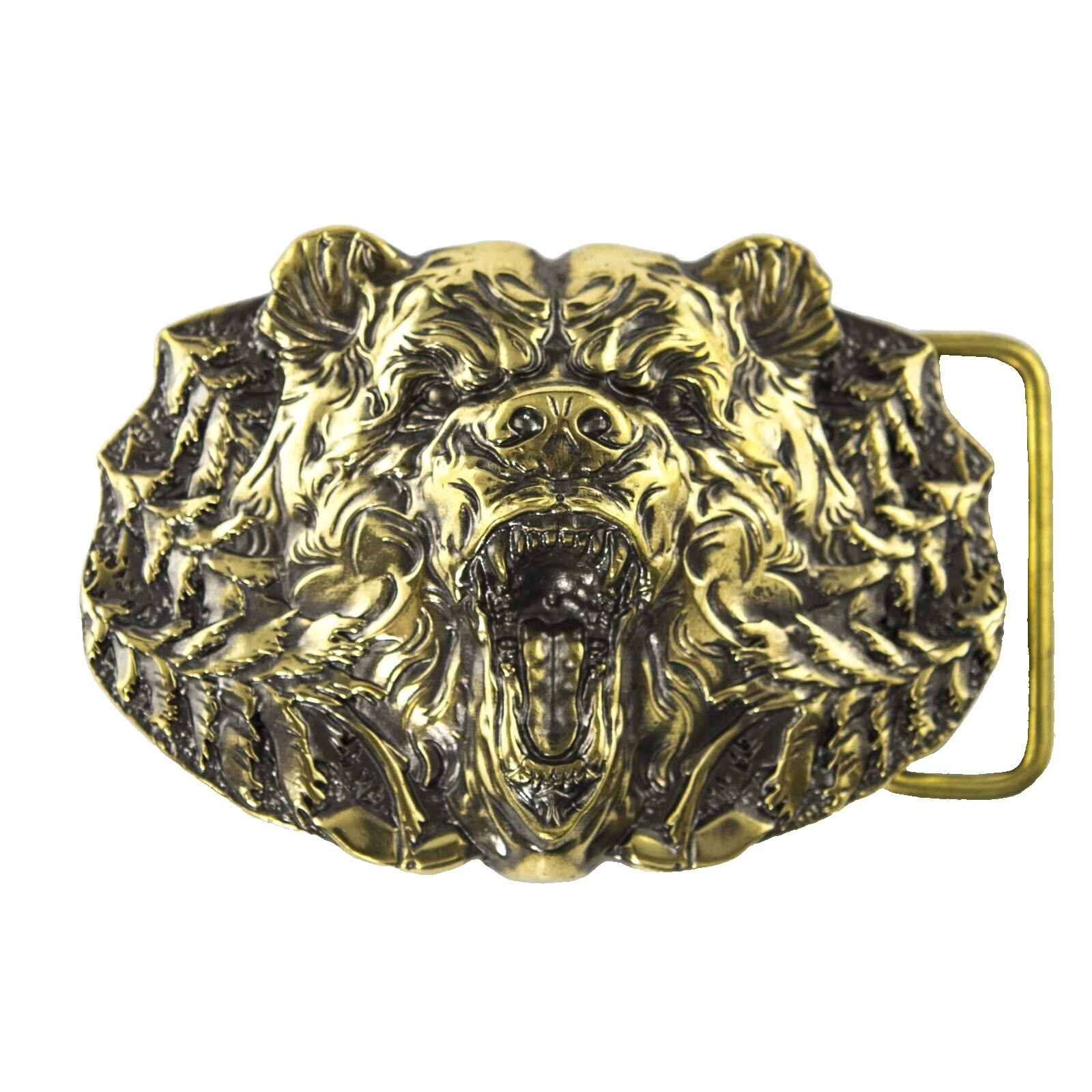 Brass Bear Belt Buckles