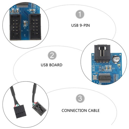 Hub Port Multiplier Male 1 2 Female Extension Splitter Cable Connector Adapter - Afbeelding 2 van 12